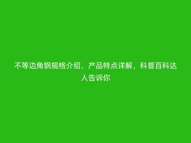 不等邊角鋼規(guī)格介紹，產(chǎn)品特點詳解，科普百科達(dá)人告訴你