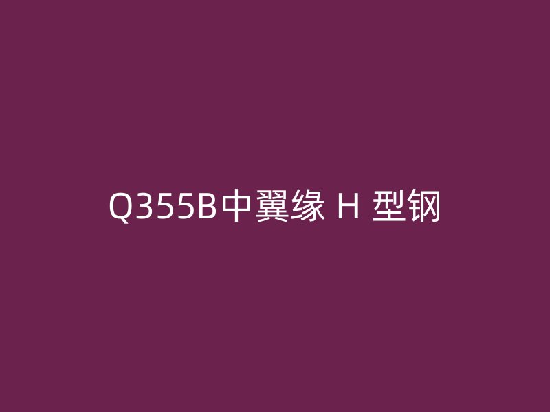 Q355B中翼緣 H 型鋼